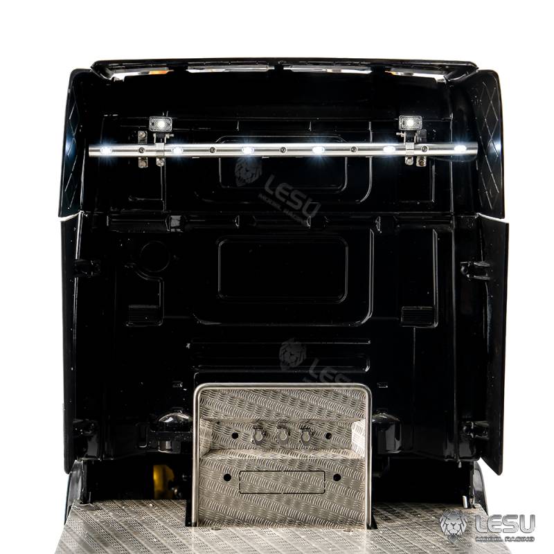 Led bar with white lights and 2 spotlights for back of RC truck cab 1/14 - LESU S-1321