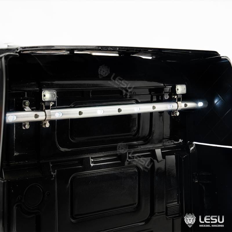 Led bar with white lights and 2 spotlights for back of RC truck cab 1/14 - LESU S-1321