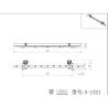 Led bar with white lights and 2 spotlights for back of RC truck cab 1/14 - LESU S-1321