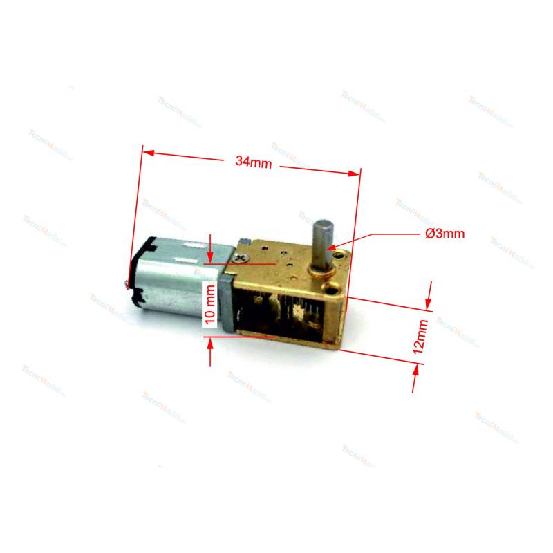 Micro motoréducteur 90° 30tr/mn - 6v
