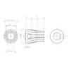 Steel sprocket 14 teeth module M0.5 - Veroma 213918