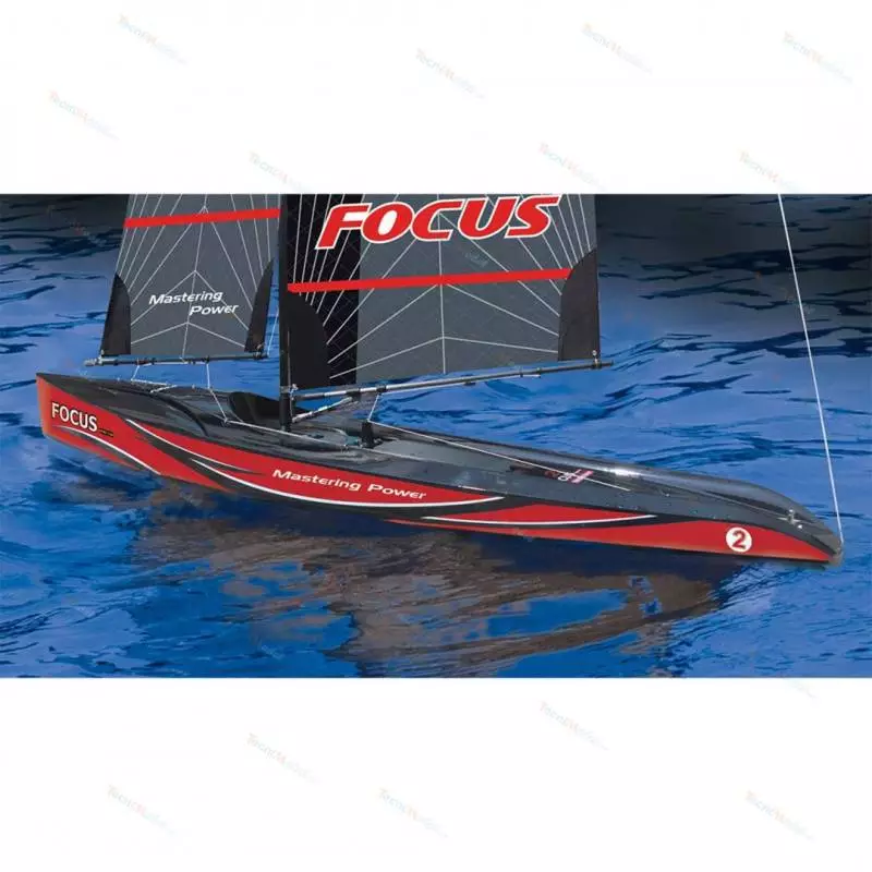 RC Sailboat Focus V3 1m RTR RED by Joysway with 2.4Ghz transmitter