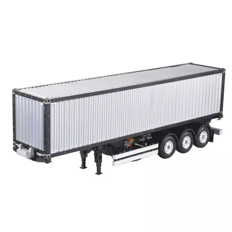 Semi-remorque porte-conteneur 3 essieux avec conteneur 40 pieds 1/14 pour camions rc Tamiya - Hercules Hobby HH-140405