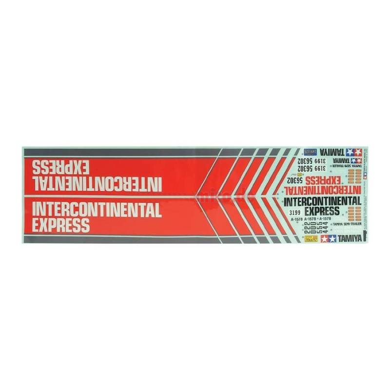 Planche d'autocollants pour remorque fourgon 56302 Tamiya - Tamiya 9495168