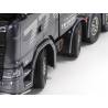 Camion Tamiya Scania 770 S V8 8x4/4 1/14 peint en Gun Metal avec lumières et sons (Pack complet)