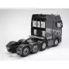 Camion RC Tamiya Scania 770 S V8 8x4/4 1/14 peint en Gun Metal avec lumières et sons et radio 14 voies LCD (Pack complet)