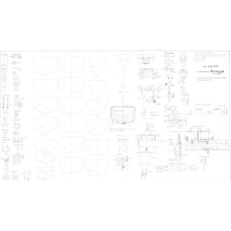 French Navy Frigate Jean Bart 1/100 MRB Blueprints