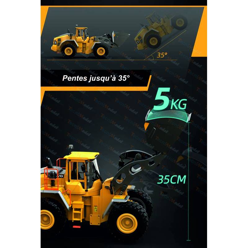 Chargeur sur roues RC Volvo 260H 1/16 - E592-003