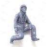 French SNSM crewman kneeling 1/15 figure