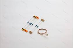 Set of 5 white LEDs with resistors (3V to 14V) - Aero-Naut 567751