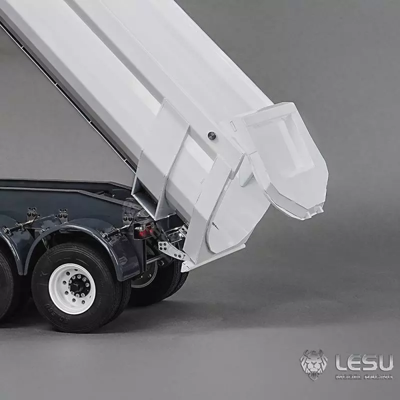 Semi-remorque benne LESU 3 essieux à roues jumelées avec levage hydraulique 1/14 - LESU LS-A0045
