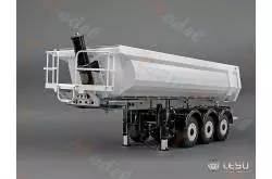 LESU 3-axle wide wheel tipper semi-trailer with hydraulic lift 1/14