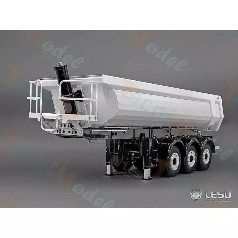 Semi-remorque benne LESU 3 essieux à roues larges avec levage hydraulique 1/14 - LESU LS-A0069