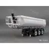 Semi-remorque benne LESU 3 essieux à roues larges avec levage hydraulique 1/14 - LESU LS-A0069