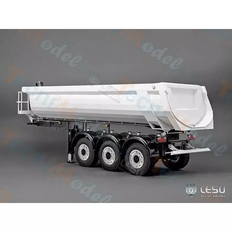 Semi-remorque benne LESU 3 essieux à roues larges avec levage hydraulique 1/14 - LESU LS-A0069