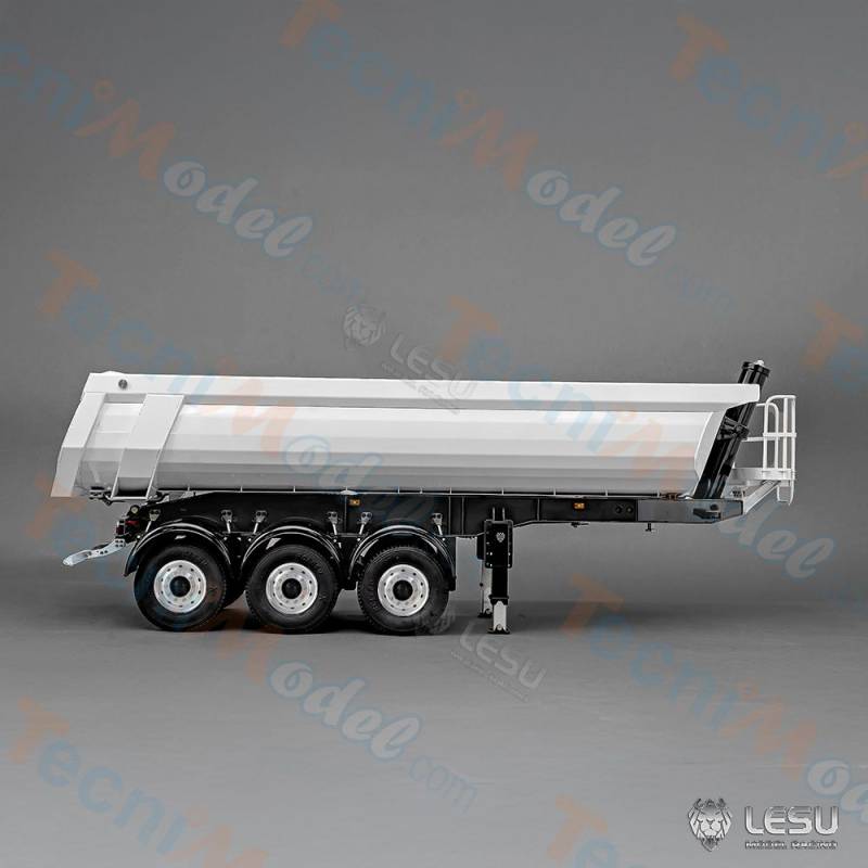 LESU 3-axle wide wheel tipper semi-trailer with hydraulic lift 1/14 - LESU LS-A0069