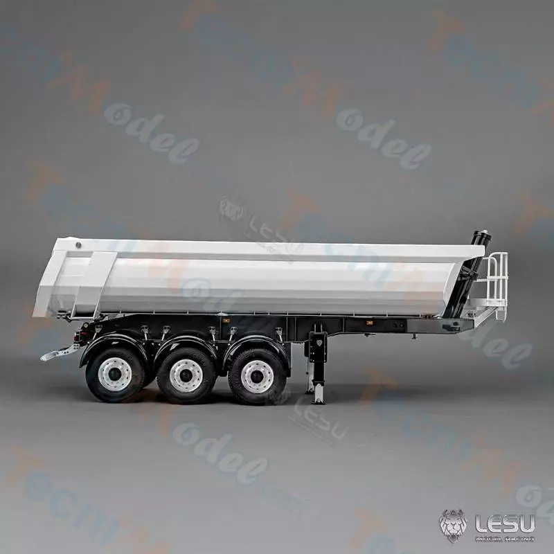 Semi-remorque benne LESU 3 essieux à roues larges avec levage hydraulique 1/14 - LESU LS-A0069