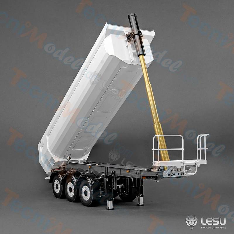 LESU 3-axle wide wheel tipper semi-trailer with hydraulic lift 1/14 - LESU LS-A0069