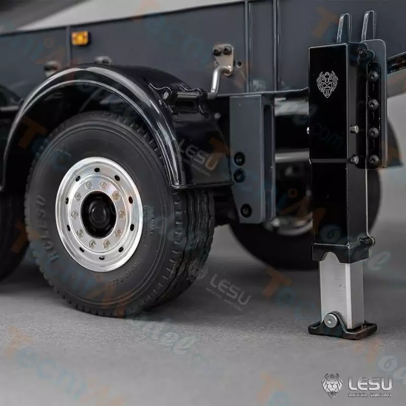 Semi-remorque benne LESU 3 essieux à roues larges avec levage hydraulique 1/14 - LESU LS-A0069