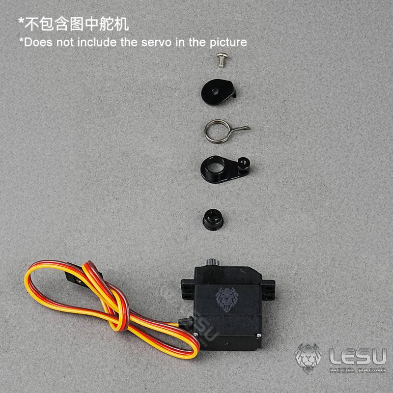 1 Palonnier sauve-servo pour servo Lesu 12G en aluminium anodisé noir - Lesu AN-0018
