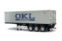 40-foot container semi-trailer "On-time" Kingdom Lines (OKL) 1/14 Tamiya - Tamiya 56377