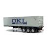 Semi-remorque porte-conteneur 40 pieds "On-time" Kingdom Lines (OKL) 1/14 Tamiya - Tamiya 56377