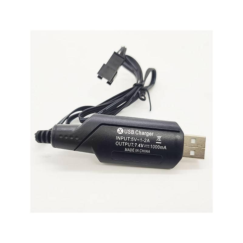 Chargeur USB par prise SM3P (prise noire) pour HUINA 1592/1593/1575
