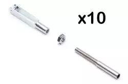10 Chapes métal M3 avec embouts à souder -KAVAN KAV0011A/10