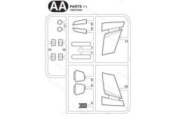 Tamiya AA Parts for Volvo FH16 4x2 56375 (Headlight glass) - TAMIYA 9007550