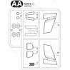 Tamiya AA Parts for Volvo FH16 4x2 56375 (Headlight glass) - TAMIYA 9007550