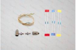 2 Nickel-plated metal 14mm white lights with 3V to 14V LEDs - Aero-Naut 506414