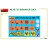 Lot de 6 Fûts en plastique 200 L à l'échelle 1/24 - MiniArt 24011