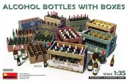 Lot de 12 caisses d'alcool en bouteille à l'échelle 1/35 -MINIART 35665