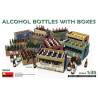 Set of 12 1/35 scale bottled alcohol cases -MINIART 35665