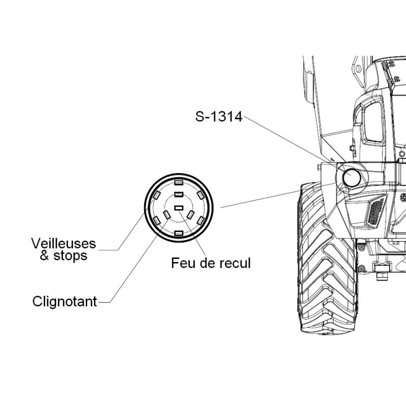 Paire de feux arrière ronds Ø9mm pour petits véhicules RC 1/14 - 1/16 - Lesu S-1314