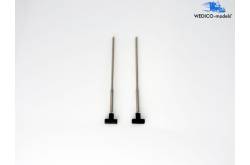 2 Antennes fictives pour rétroviseurs de camions américains 1/14 - 1/16 -Wedico 439