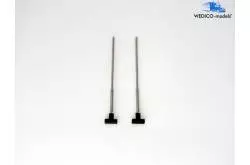 2 Dummy antennas for American truck mirrors 1/14 - 1/16 - Wedico 439