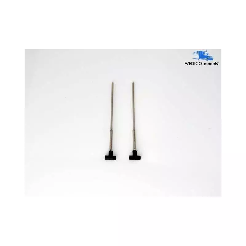 2 Antennes fictives pour rétroviseurs de camions américains 1/14 - 1/16 - Wedico 439