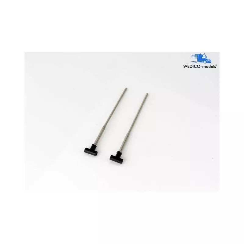 2 Antennes fictives pour rétroviseurs de camions américains 1/14 - 1/16 - Wedico 439