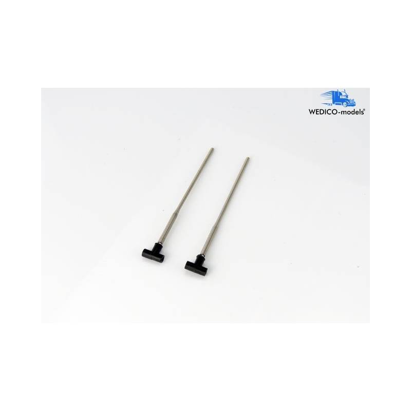 2 Dummy antennas for American truck mirrors 1/14 - 1/16 - Wedico 439