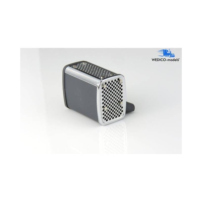 Échappement chromé pour camion RC Mercedes Benz 1/14 - 1/16 - Wedico 460