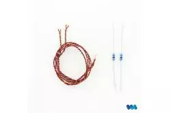 2 Leds CMS blanches câblées avec résistances pour 7,2v - Veroma 191555