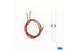 2 white SMD LEDs wired with resistors for 7.2v - Veroma 191555