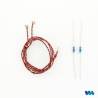 2 white SMD LEDs wired with resistors for 7.2v - Veroma 191555