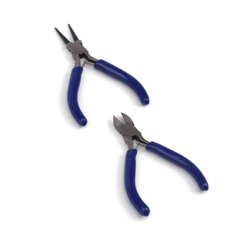 Lot de 2 pinces, une pince coupante et une pince à bec conique