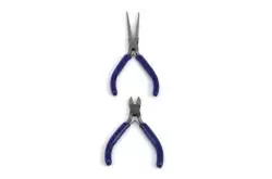 Lot de 2 pinces, une pince coupante et une pince à bec long