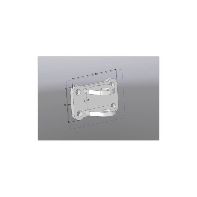Cover for Tamiya european truck rear crossmember with underrun bar and towing hitch - SCALE-PARTS SP-01-02-016