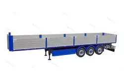 3-axle flatbed semi-trailer with dropsides CARSON 1/14 - Carson 500907740