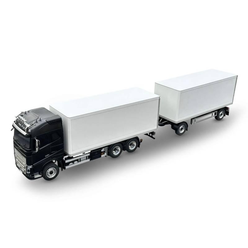 Remorque à 2 essieux carrossée fourgon 1/14 par Carson - CARSON 500907731