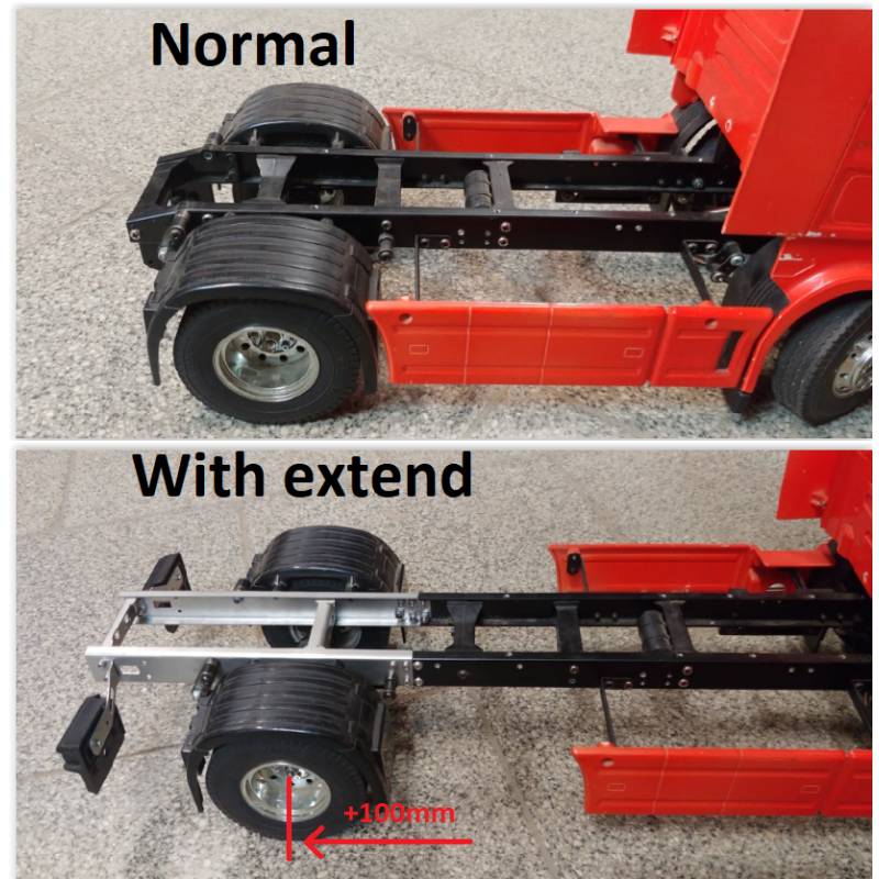 Extension de châssis +143mm pour camion Tamiya 4x2 - Scale-Parts 01-01-009
